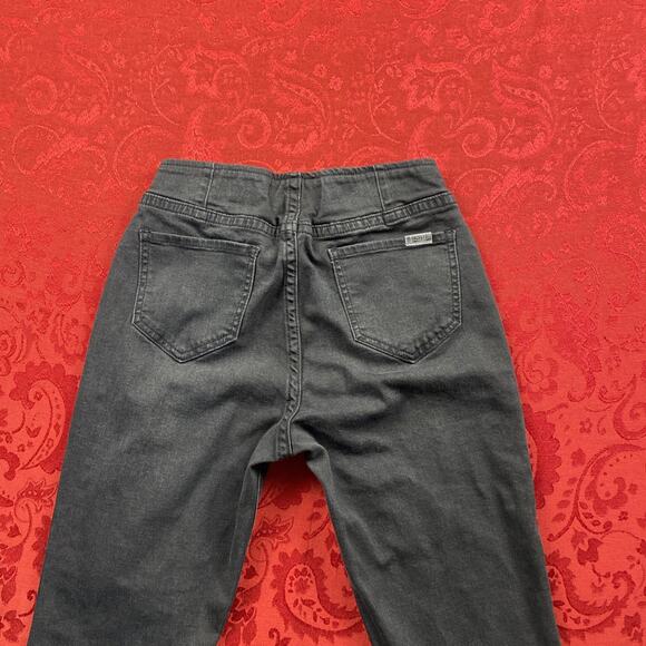 Rock & Roll Denim Jeans Womens Bargain Bell Pull On Flare Legs Black - Picture 9 of 12